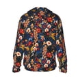 thumbnail image 2 of Picia Vintage Floral Women's Men's UPF 50+ Sun Protection Hoodie Shirt Long Sleeve SPF Fishing Outdoor UV Hiking Lightweight Shirts-Small, 2 of 9