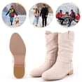 thumbnail image 1 of Botas Occidentales Con Cortas Botines Mujer para Otoño Invierno Rojo, 1 of 9