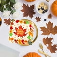 thumbnail image 7 of Fall Ornaments Thanksgiving Paper Plates Festive Fall Pumpkin And Maple Leaves Pattern Disposable Tableware For Fall Harvests Party, 7 of 7