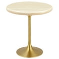thumbnail image 2 of Modway Lippa 20" Round Artificial Travertine Stone Side Table in Brown/Gold, 2 of 8