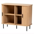 thumbnail image 4 of Baxton Studio Lucia Mid-Century Storage Cabinet, 35", Light Oak, 4 of 11