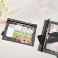 thumbnail image 4 of Dailycode 2 Pack Pencil Pouch for 3 Ring Binder Smooth Zipper Folders with Pockets Clear Window Pencil Case, Grey Sundays Collage, 4 of 6