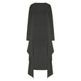 thumbnail image 4 of Lilgiuy Women's Solid Color Temperament Tight Sleeved Girls Party Trendy Dress for Holiday Fmily Celebration, 4 of 5