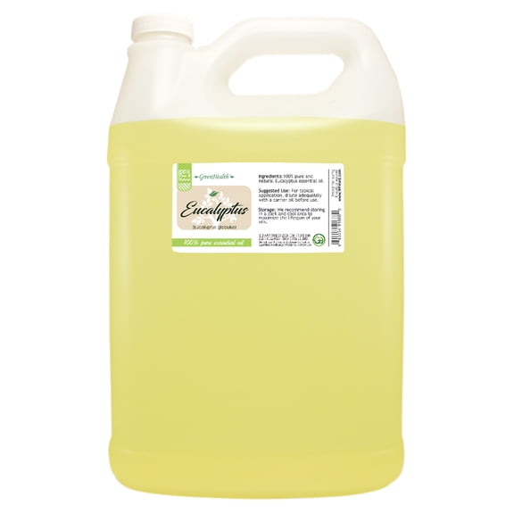 GreenHealth Eucalyptus Essential Oil 128 fl oz (1 Gallon) Plastic Bottle with Cap