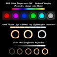 thumbnail image 2 of 8" RGB LED Ring Light Kit with Tripod Stand & Phone Holder, 26 Colors NEON ring Lighting Scenes Dimmable Selfie for TikTok/YouTube/Live Stream/Makeup/ with remote control, 2 of 9