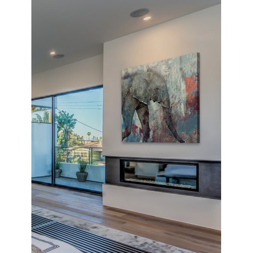 "Charging Elephant" Painting Print on Wrapped Canvas