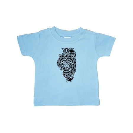 

Inktastic Illinois Silhouette Mandala Gift Baby Boy or Baby Girl T-Shirt