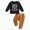H187-Black, variant on TOWED22 Baby Toddler Boy Clothes Fall Winter Outfit Long Sleeve Sweatshirts Pants Set Boy Clothes