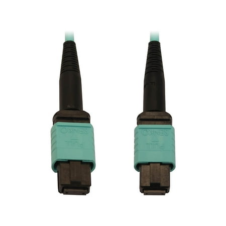 UPC: 0037332272904 | Tripp Lite Multimode Fiber Patch Cable 50/125 OM3 MTP/MPO (F/F) 12 Fiber 40/100/400GbE Aqua LSZH Jacket 10 Meters / 32.8 Feet (N844B-10M-12-P)