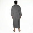 thumbnail image 3 of Men's Plush and Absorbent Turkish Cotton Bathrobe by Blue Nile Mills - Small/Medium, Gray, 3 of 7