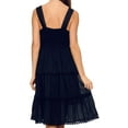 thumbnail image 2 of Sakkas Presta Roman Sleeveless Lined Tank Top Dress With Emrboidery Lace Design - Navy - XL, 2 of 5