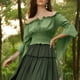 thumbnail image 5 of Camisas de vestir para mujer,Blusa campesina renacentista, top de manga trompeta con hombros descubiertos, top de moda de poliéster, estilo bohemio para mujer, sopatenor, 5 of 9