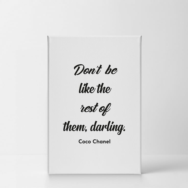 Smile Art Design Don't Be Like the Rest of Them Darling Quote Glam Fashion Canvas  Wall Art Print Office Bathroom Teen Girls Room Dorm Bedroom Living Room Wall  Decor Ready to Hang