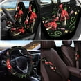 thumbnail image 2 of KUIFORTI Mushroom Print 13 PCS Car Seat Cover Set Car Seat Cover Steering Wheel Cover Seat belt Cover Pad Keychain Lipstick Portable Sleeve Car Cup Coasters Car Garbage Bag Rear View Mirror Cover, 2 of 7