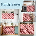 thumbnail image 6 of Red Striped Small Sink Skirt, Bathroom Vanity Cabinet Adhesive Curtain, Modern Geometric Minimalist Lines Utility Under Sink Cover Decorative Kitchen Cabinet Curtains 10"x11", 6 of 8