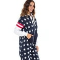 thumbnail image 4 of Women's Fleece Non-Footed One Piece Pajamas Sleepwear Adult Pajamas Ladies Union Bodysuit, 4 of 7