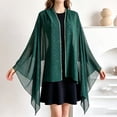 thumbnail image 2 of Sewkxo Women's Shawls and Wraps for Evening Dress Chiffon Shawl Soft Elegant Silky Wedding Bridal Scarf,Dark Green One Size, 2 of 5