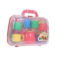 thumbnail image 2 of KLKCMS Montessori Toys Multifunctional Portable Easy Use Learning Toy Tea Party Set Red, 2 of 9
