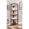 thumbnail image 2 of Furniture of America Emery Transitional 5-Shelf Corner Stand, Oak, 2 of 6