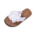 thumbnail image 2 of Xdegoge Women's Flower Flip Flops Sandals Plus Size Flat Thick Sole Summer Beach Shoes Open Toe Slip On Shoes for Vacation Daily Walking, 2 of 9