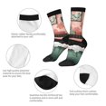 thumbnail image 4 of Balery Black Cat Pink Bathroom Calcetas Largas con Estampado para Hombre y Mujer – Suaves y Transpirables, Talla Única (US 5-11), 4 of 6