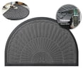 thumbnail image 2 of RUseeN Rubber Outdoor Welcome Doormat Heavy Duty Half Round with Non Slip Rubber Backing Low Profile Indoor & Outdoor Entrance Way Door Mats 20''x 31'' Gray, 2 of 8