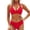 Red, variant on YIFUNIN Women's Elegant Two Piece Bikini Set Padded Wireless Bra Swimsuit for Women Vacation Cruise Honeymoon Beachwear,Red L