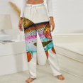 thumbnail image 3 of Rainbow Trout Art Print Winter Female Pants Flannel High Waist Women Pants Lady Warm Straight Leg Plush Trousers, 3 of 7