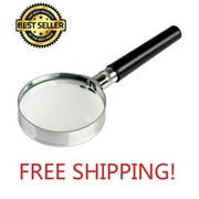 Magnification Handheld 10x Magnifier 2 inches Magnifying Glass Handle 50mm!