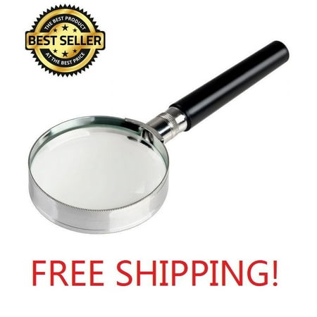 Magnification Handheld 10x Magnifier 2 inches Magnifying Glass Handle 50mm!