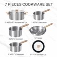 thumbnail image 2 of Juego de utensilios de cocina CAROTE de acero inoxidable con base de inducción de 7 piezas, 2 of 7
