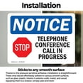 thumbnail image 3 of (2 Pack) Telephone Conference Call In Progress Sign, 3 of 7