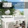 thumbnail image 4 of Outsunny 10'x13' Aluminum Pergola with Adjustable Louvered Roof, White, 4 of 10