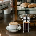 thumbnail image 5 of LEEYNEER French Press Coffee Maker(12 Oz) Press System Heat Thickened Borosilicate Glass  Easy Clean, 5 of 5