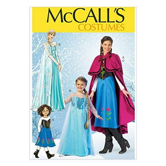 McCall's Sewing Pattern 7000 - Princess Dresses, Cape with Collar and Capelet , Size: KIDS (3-4-5-6-7-8-10-12-14)