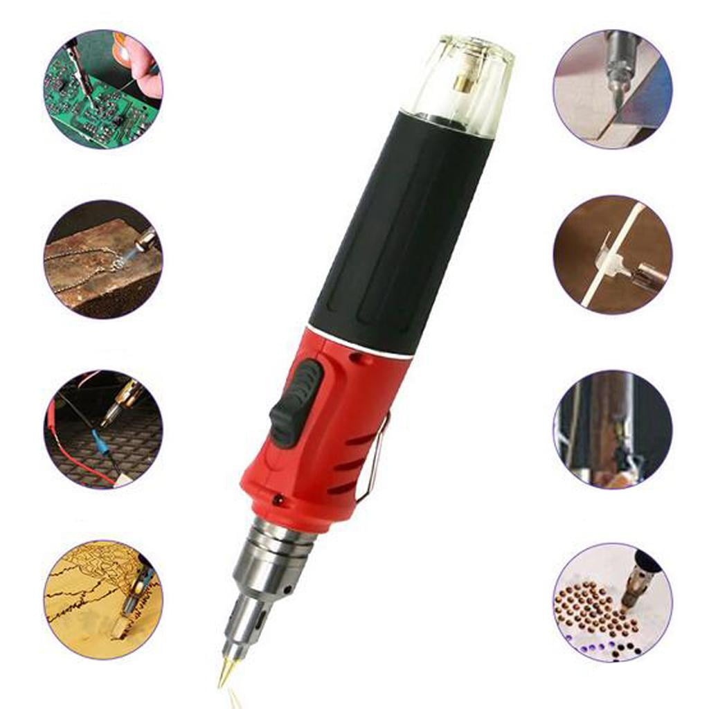 Fzaqwen 1-in-1 Self-Ignition Gas Soldering Iron Set Cordless Welding Torch Kit Tool