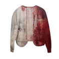 thumbnail image 2 of Jienlioq Hauts d'Hiver pour Femmes Mode Chandail Décontracté Imprimé à Manches Longues à Col Rond Sans Capuche pour Femmes, 2 of 3