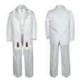 thumbnail image 3 of New Born Baby Boy Teen Christening Baptism Formal White Paisley Suit Silver Gold Patch on Stole SM-20, 3 of 4