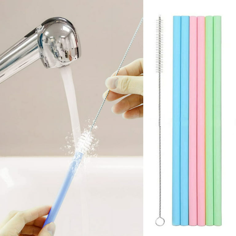 Reusable Straws With Cleaning Brush For Travel Tumbler, Tumbler