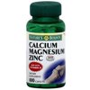 Nature's Bounty Mineral Supplement Caplets, Calcium Magnesium Zinc, 100 CT (Pack of 3)