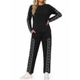 thumbnail image 2 of oyyn by oyyn Women's Casual Pullover and Jogger Tracksuit Set, Black, 2-Piece Set, Sizes S, 2 of 6