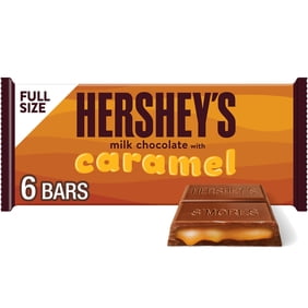 Hershey's Milk Chocolate with Caramel Candy, Bars 1.4 oz, 6 Count