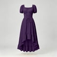 thumbnail image 3 of Lace Up Renaissance Dress Women Medieval Costume Victorian Dresses Peasant Gothic Fairy Witch Wedding Dress, 3 of 8