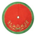 thumbnail image 2 of Kurt Adler 48-Inch Red and Green with Holly Tree Skirt, 2 of 2