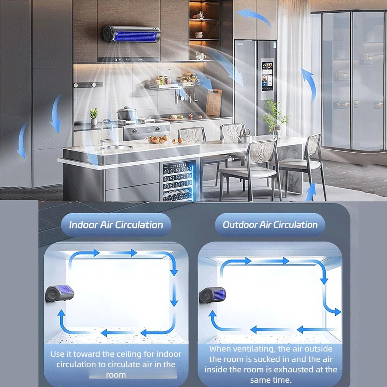 Cooling Ace, Portable Air Conditioner,3 Speeds Adjustable Cooling Device,USB Rechargeable,Customizable and Quiet Cooling,for Livingroom,Bedroom and Office
