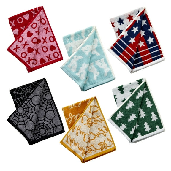 SKL Home Seasonal 6 Piece Jacquard Hand Towel Set