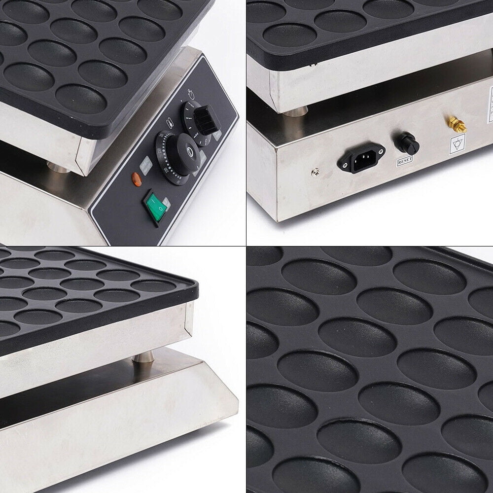 Waffle Furnace 36 Grid Electric Pancake Maker Stainless Steel Waffle Bread Maker Non-stick Pan Nonstick 36 Holes Electric Mini Dutch Pancakes Maker Baker Machine Commercial Home Electric Waffle Maker