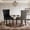 Black with Patterned Back, variant on Velvet Tufted Dining Chairs Set of 2, Upholstered Accent Chairs with Solid Wood Frame for Kitchen & Dining Room