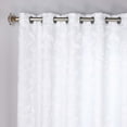 thumbnail image 2 of Superior Blackout Leaves Light Filtering Grommet Curtain Panel Set, 52"x84", White-White, 2 of 9