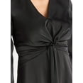 thumbnail image 3 of Sofia Jeans Women's Twist Front Dress, Mid Calf Length, Sizes XS-XXXL, 3 of 4